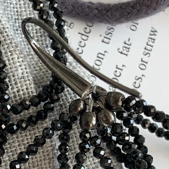 🔥❤️🔥❤️ Brunello Cucinelli Black Monili Loop Earrings 🔥❤️🔥❤️ - Picture 6 of 10